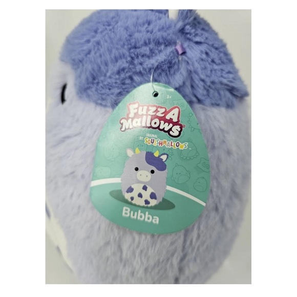 🆕 Bubba purple spotted 🐄 Fuzzamallows by Squishmallow, 16”, NWT - Picture 5 of 5